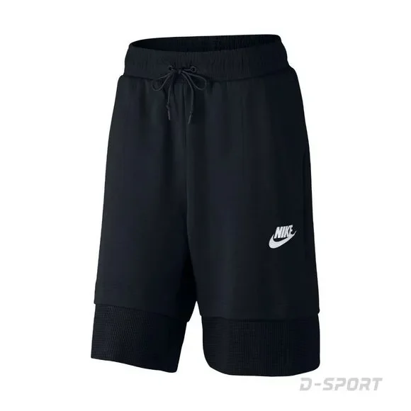 📦 NEW Womens Medium NIKE W NSW AV15 Athletic Shorts Mesh 832600-010 Black